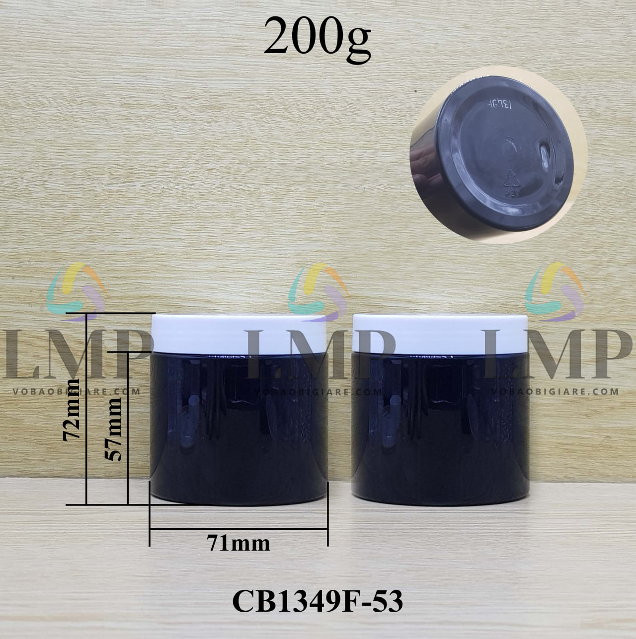 Hũ PET nắp nhựa 200g