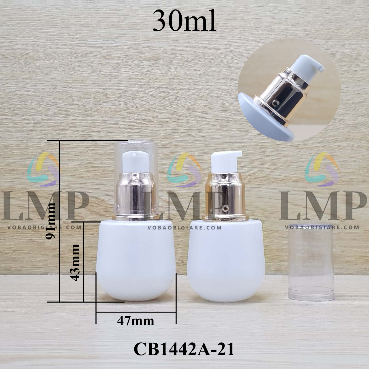 Chai thủy tinh bầu đầu xịt giọt xi