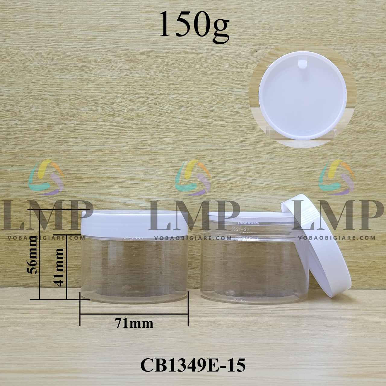 Hũ PET nắp nhựa 150g