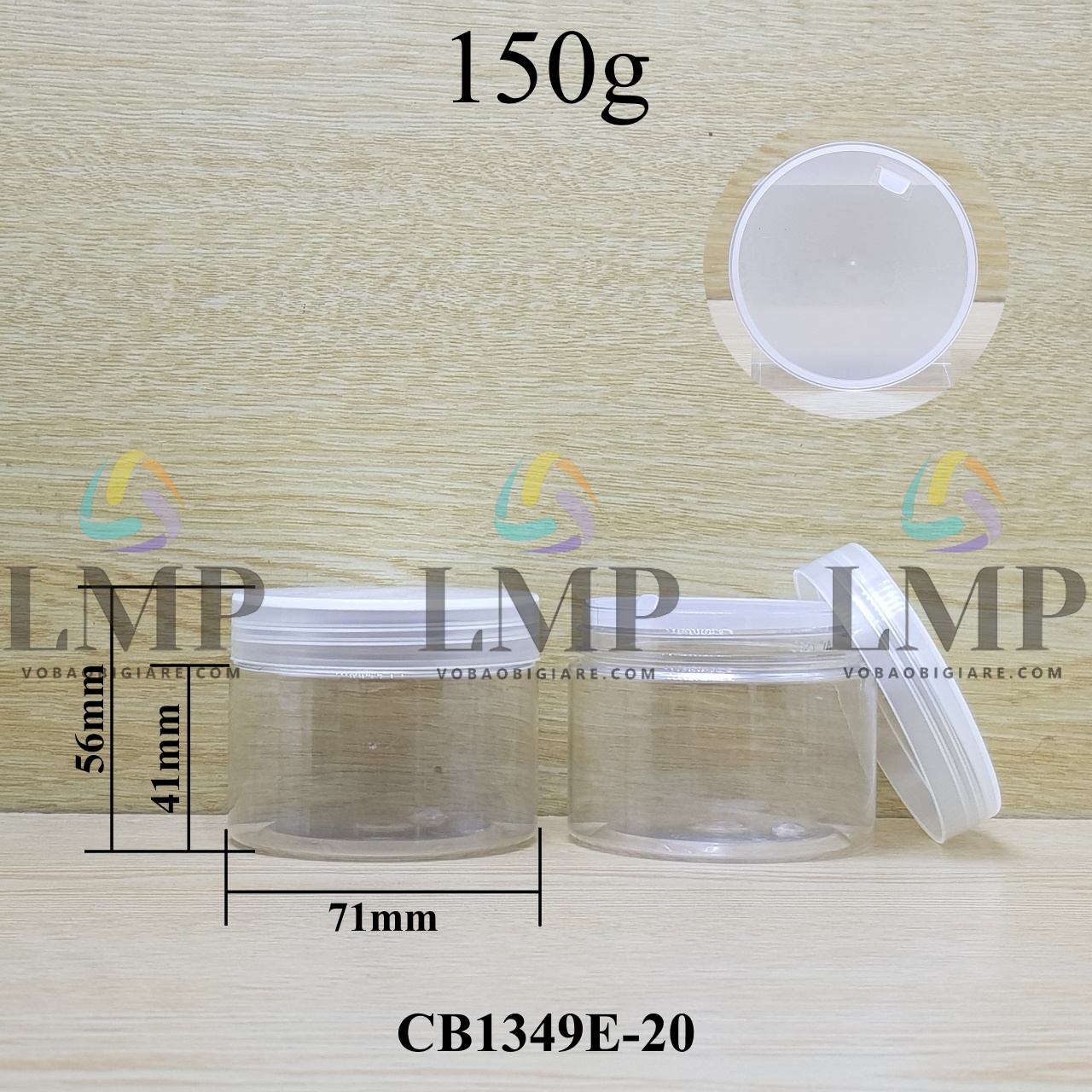Hũ PET nắp nhựa 150g