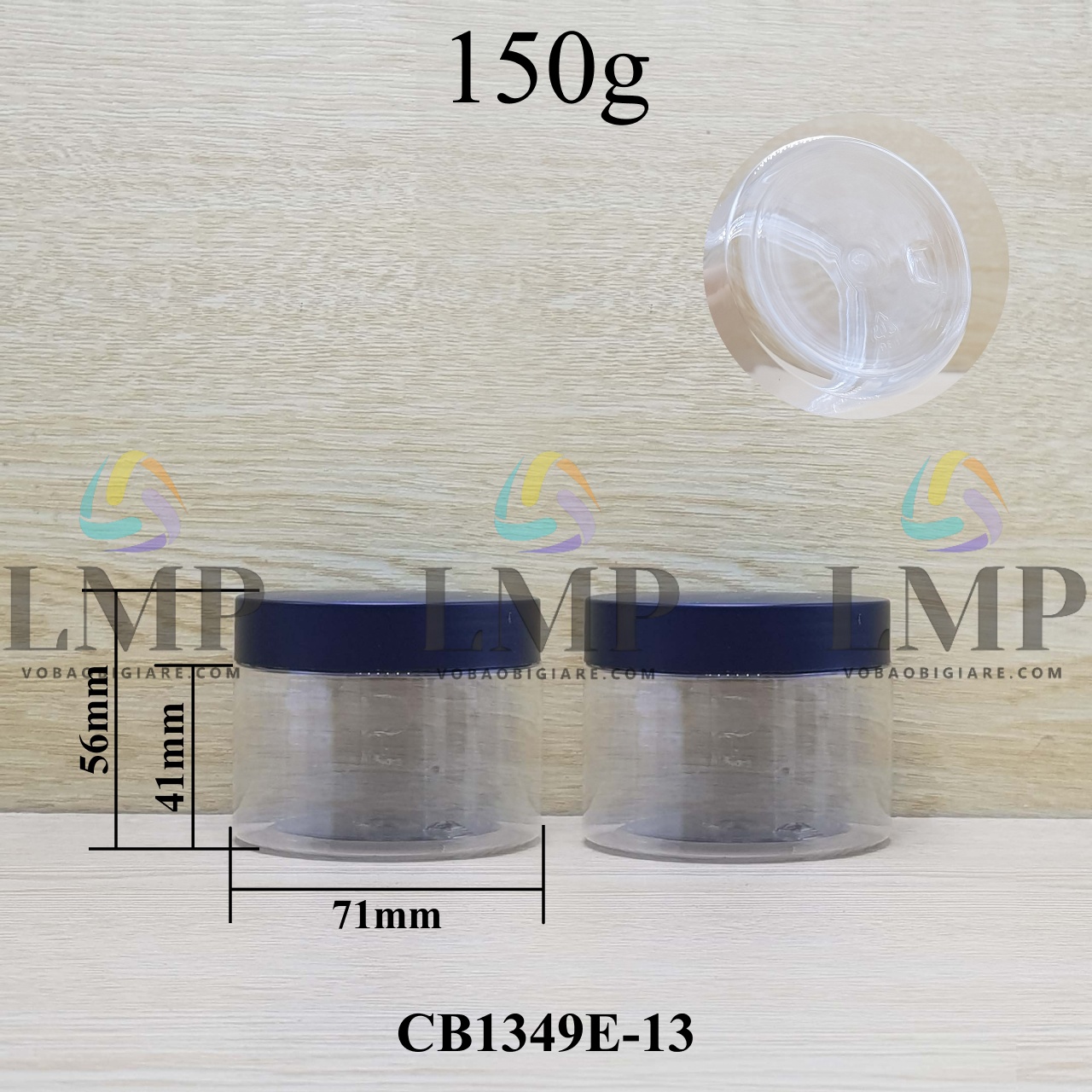 Hũ PET nắp nhựa 150g