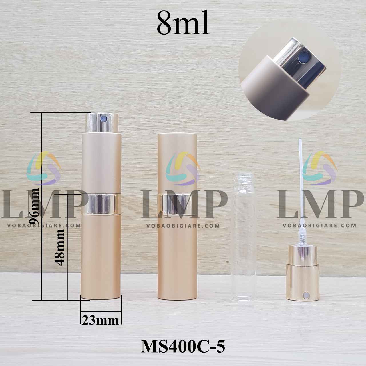 Chai nước hoa CK tròn 8ml