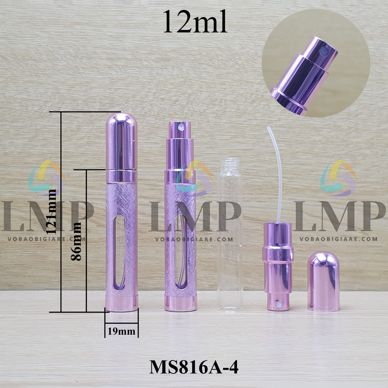 Chai nước hoa bộc nhôm 12ml