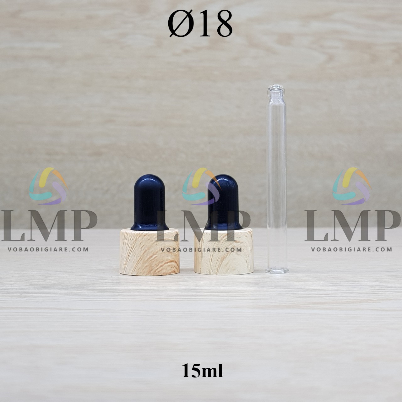 Nắp bóp khoen vân gỗ Ø18