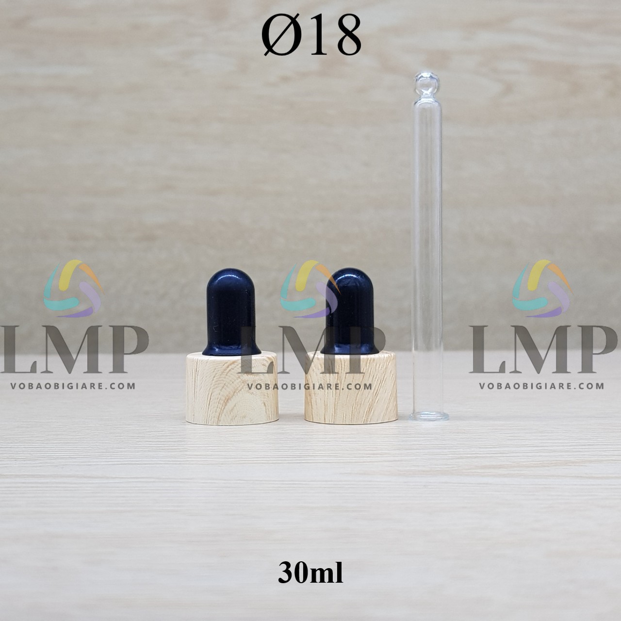 Nắp bóp khoen vân gỗ Ø18