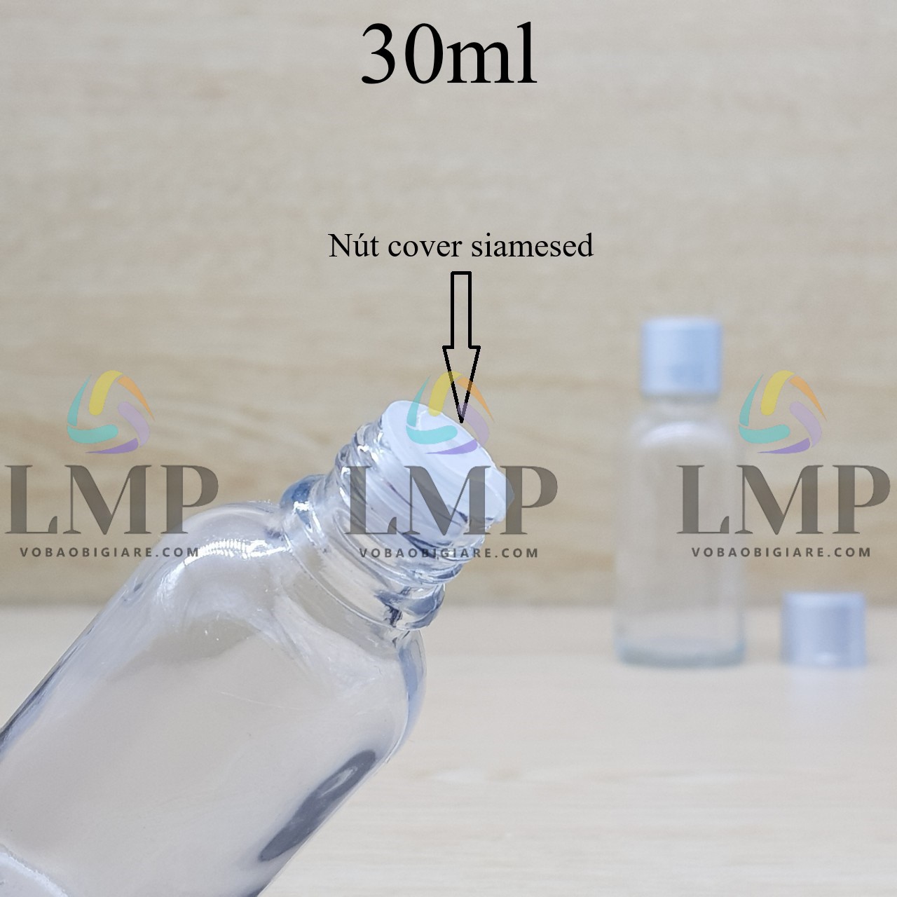 Chai tinh dầu nắp xi 2 viền 30ml