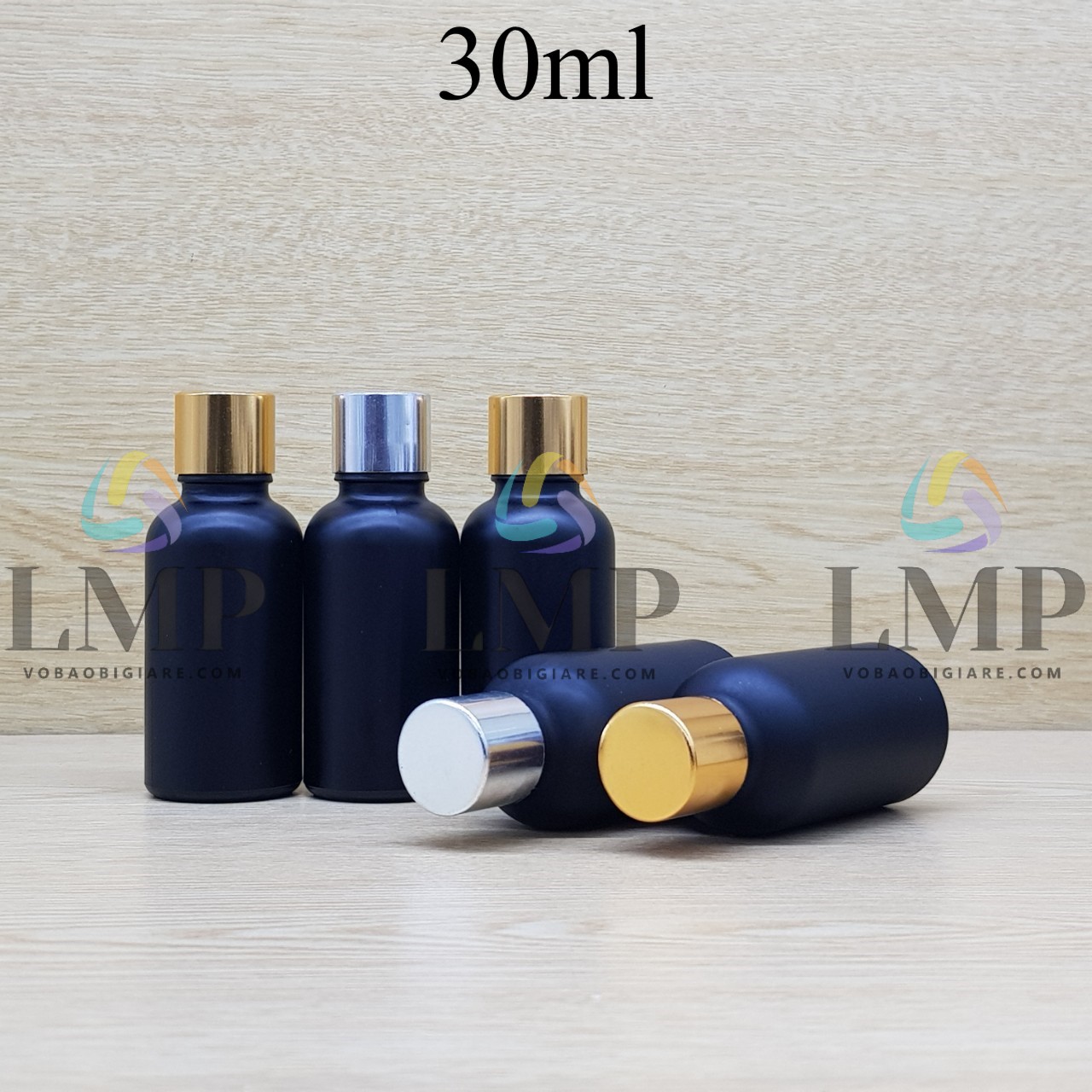 Chai tinh dầu phun mờ nắp xi KO viền 30ml