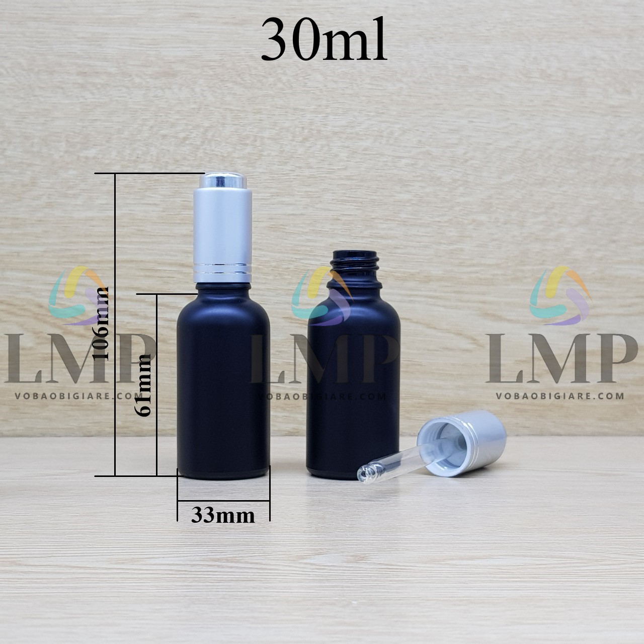 Chai tinh dầu phun mờ nắp nhấn 30ml