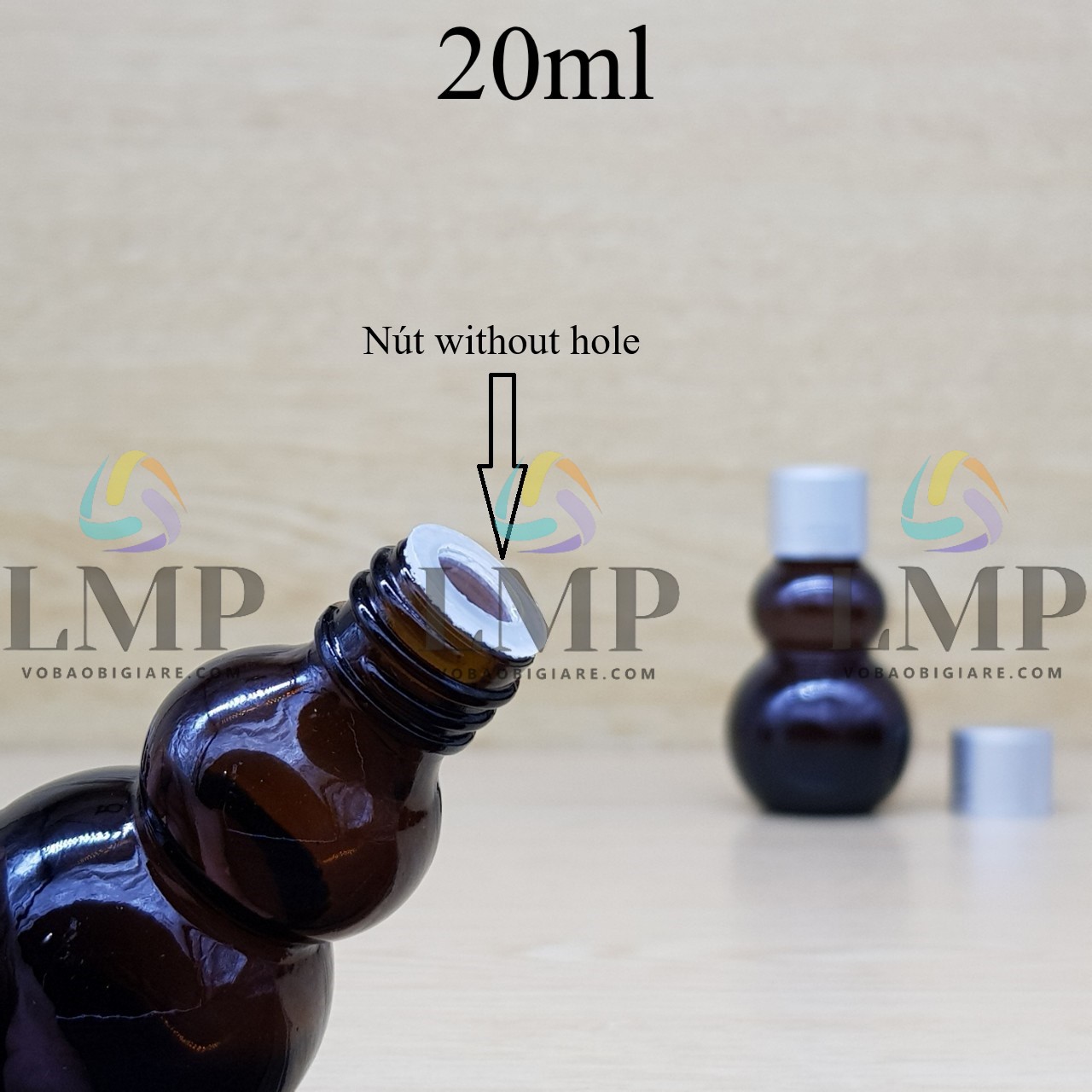 Chai hồ lô nắp xi 2 viền 20ml