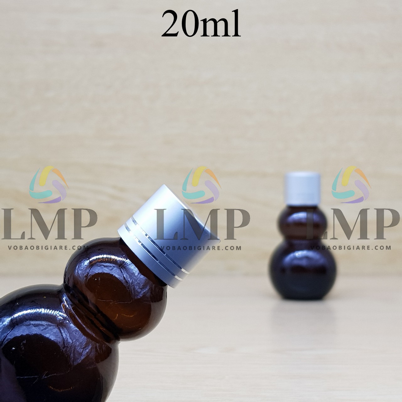 Chai hồ lô nắp xi 2 viền 20ml