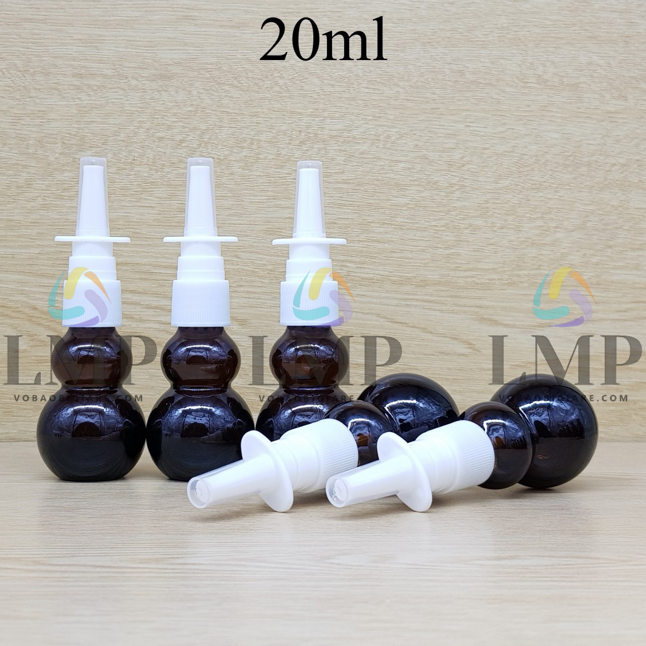 Chai hồ lô xịt mũi vuông thẳng 20ml