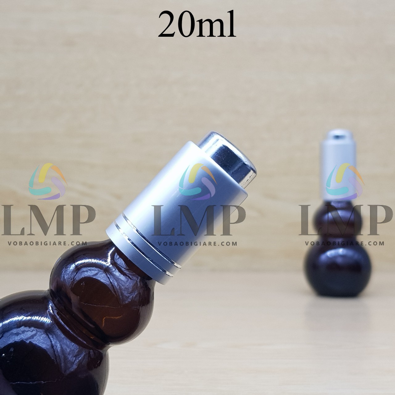 Chai hồ lô nắp nhấn 20ml