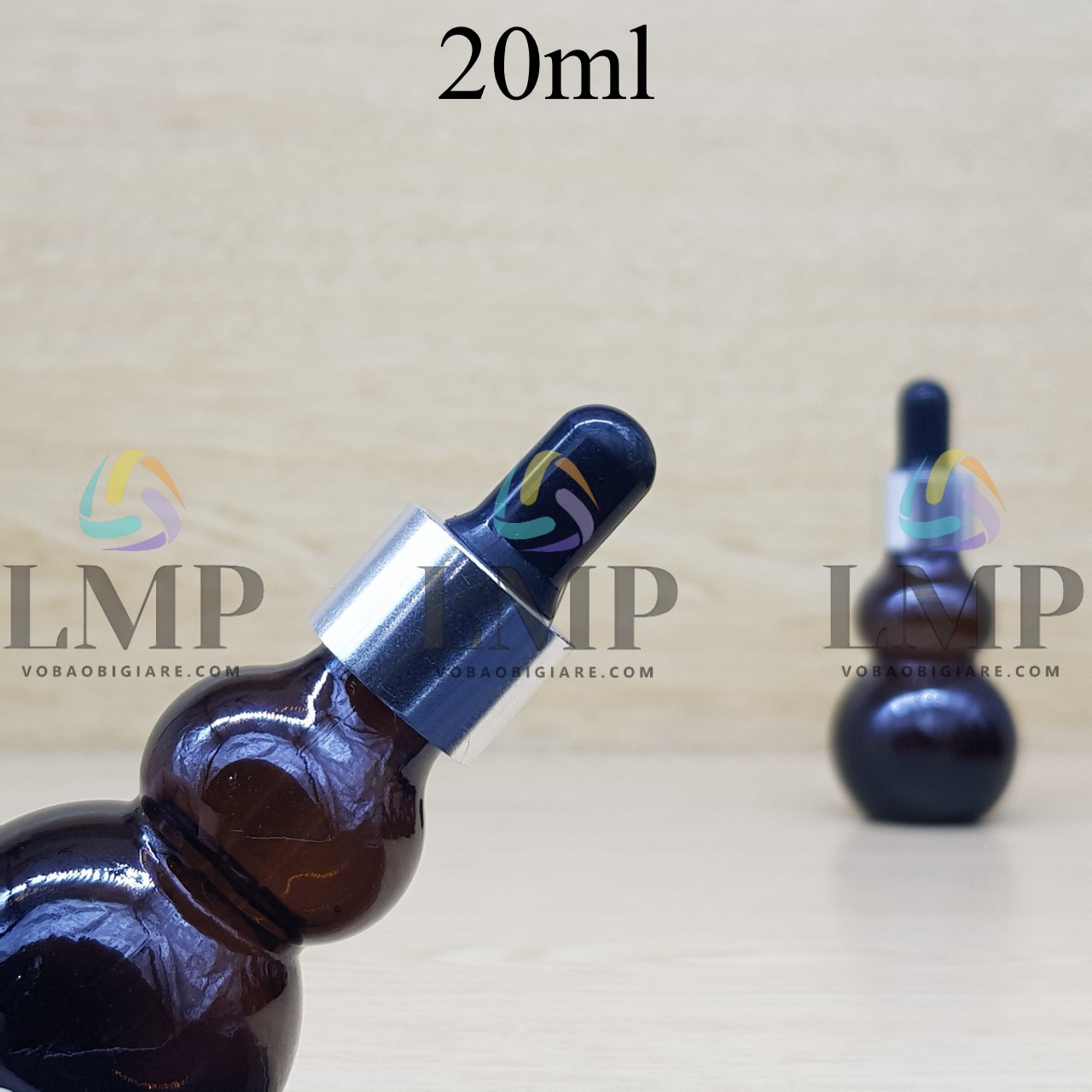 Chai hồ lô nắp bóp khoen nhôm 20ml