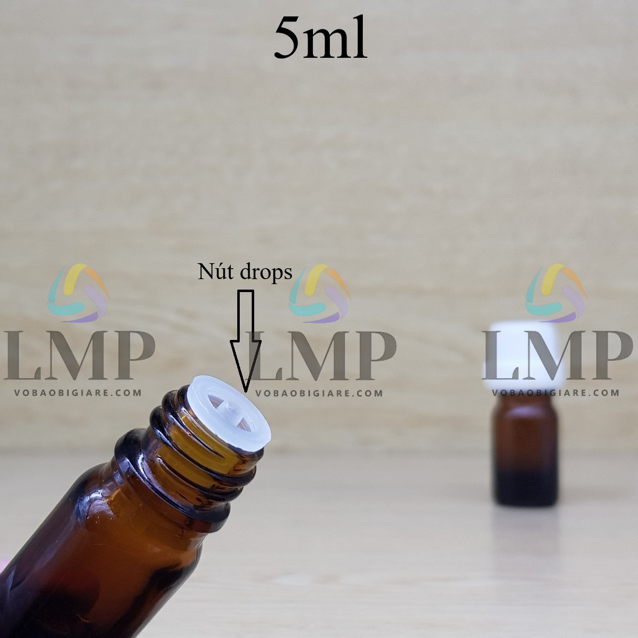 Chai tinh dầu nắp dày 5ml