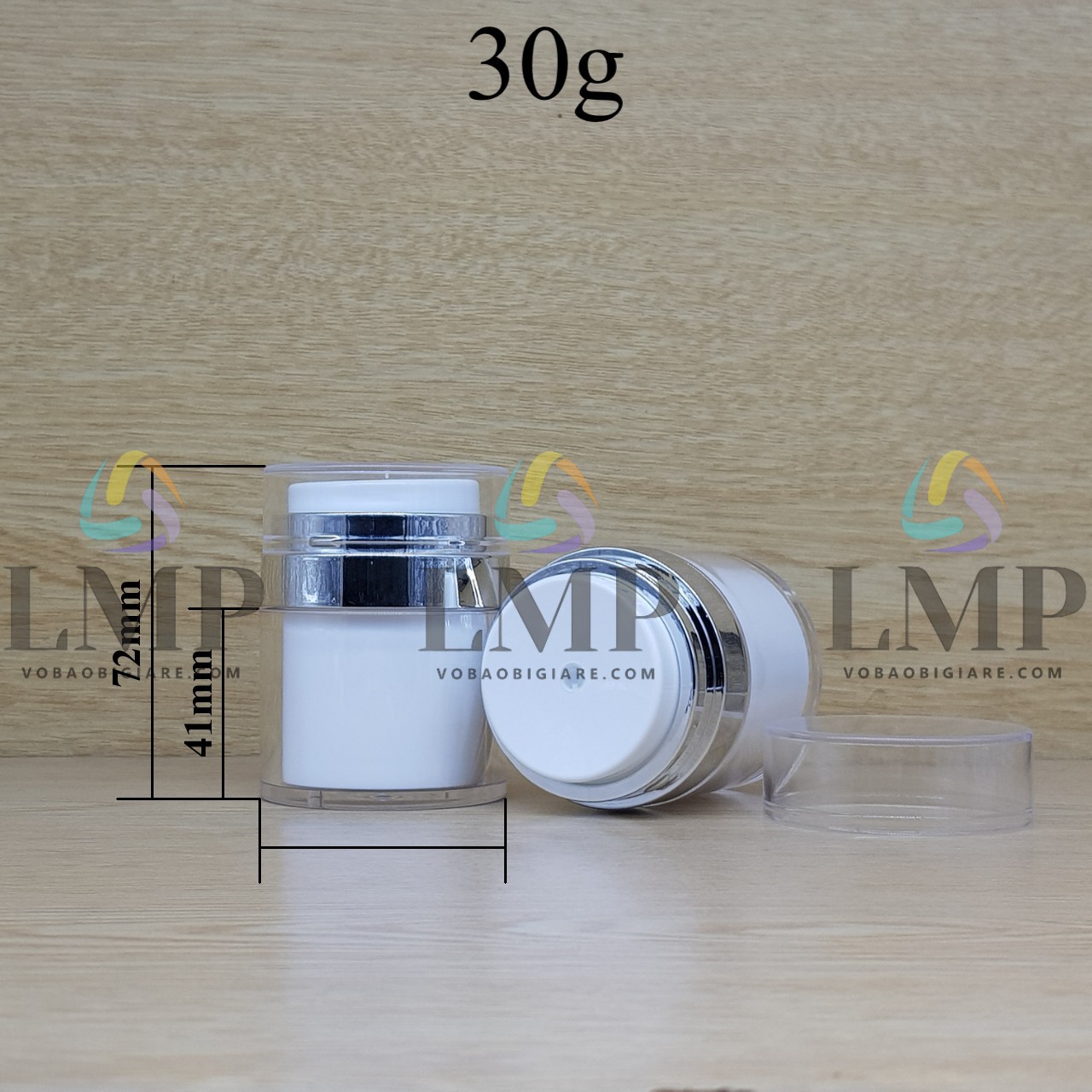 Hũ acrylic nhấn nhấn không 15g 30g 50g