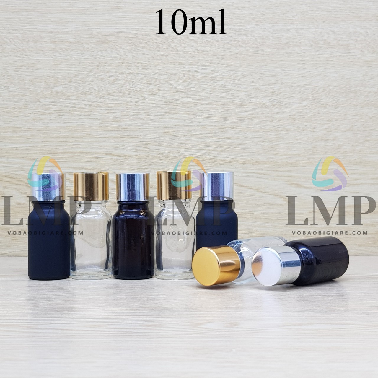 Chai tinh dầu nắp xi KO viền 10ml