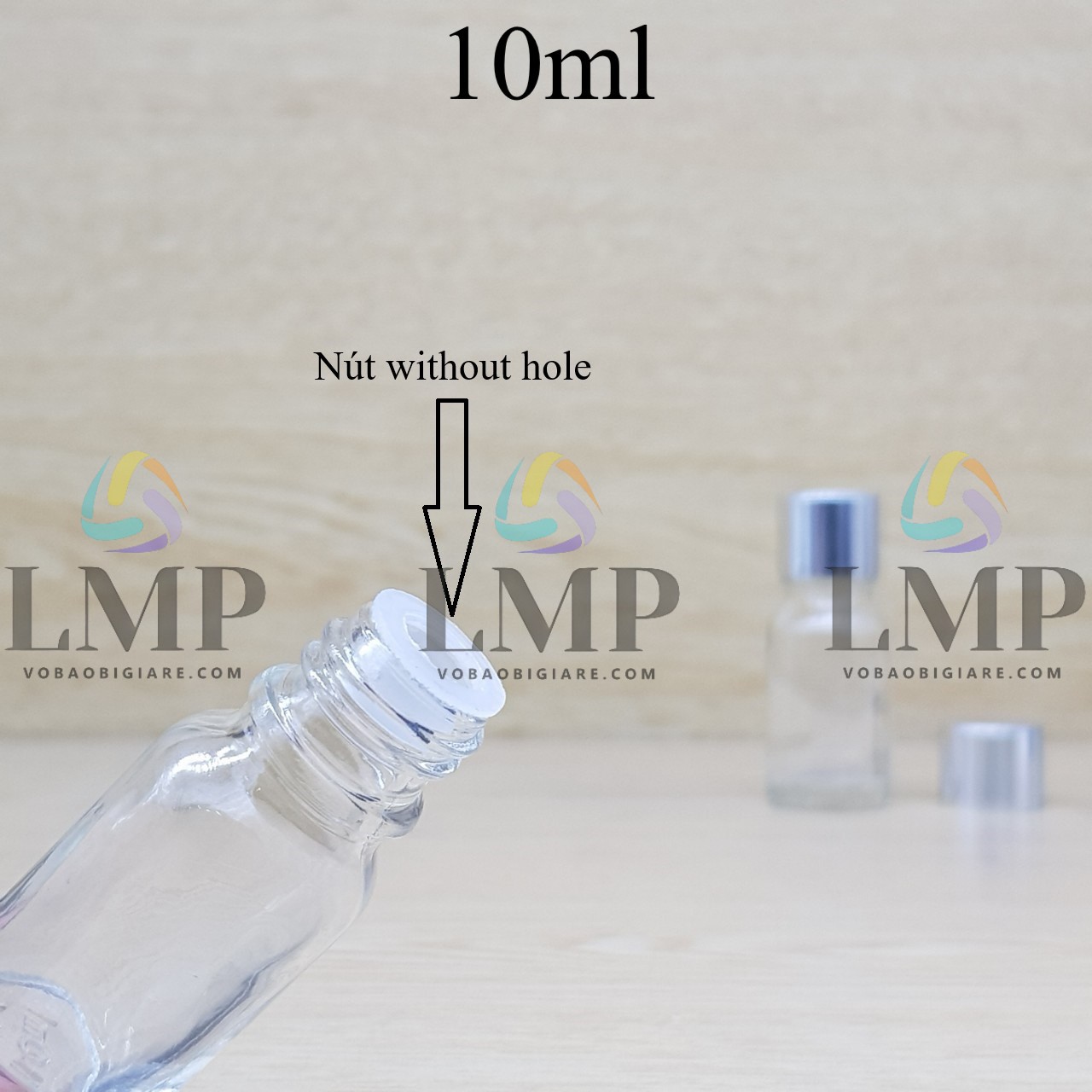 Chai tinh dầu nắp xi KO viền 10ml