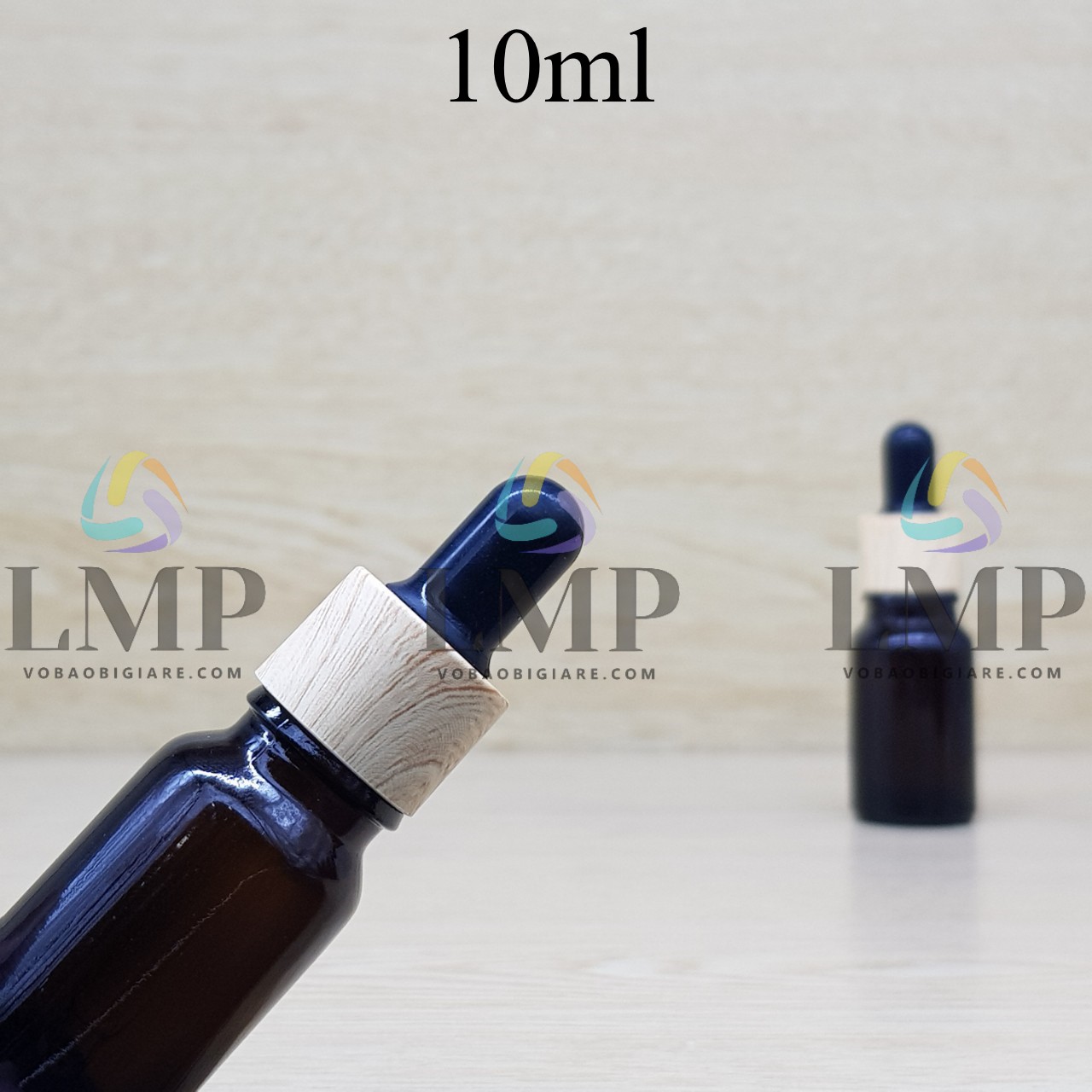 Chai tinh dầu nắp bóp khoen vân gỗ 10ml