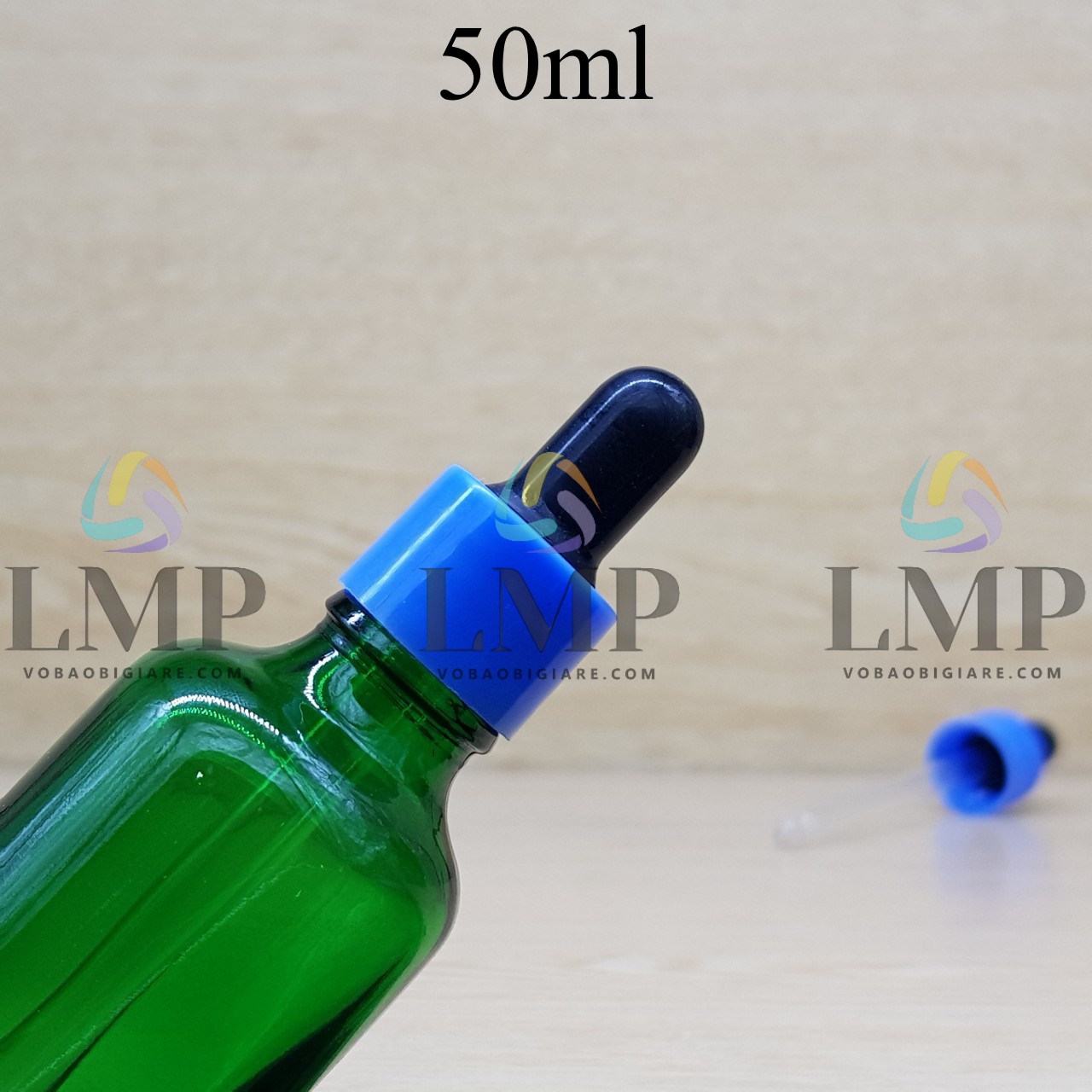Chai tinh dầu nắp bóp khoen nhựa trơn 50ml