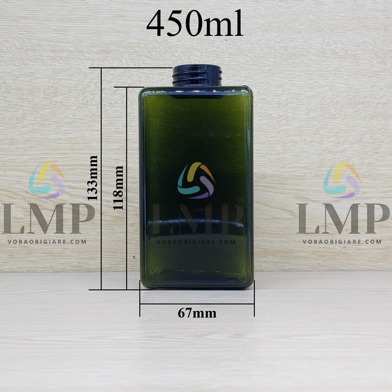 Chai lotion vuông cổ Ø24, Ø33