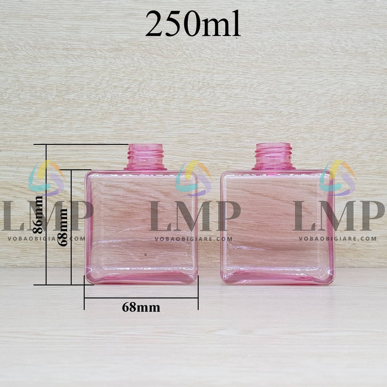 Chai lotion vuông cổ Ø24, Ø33