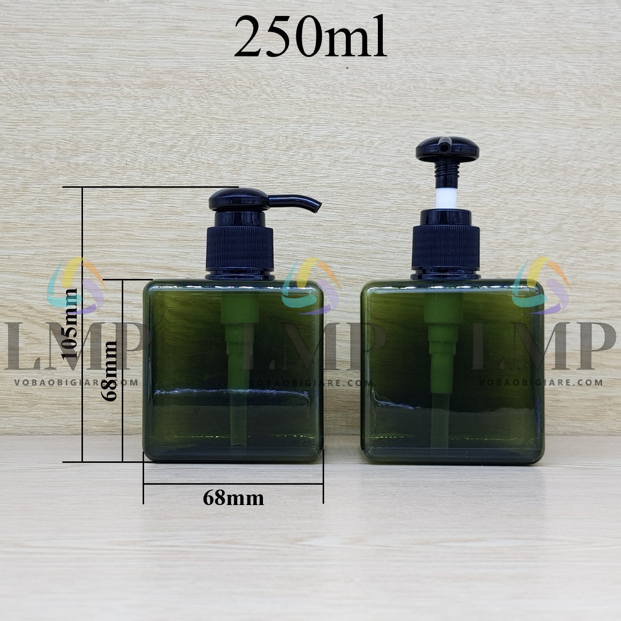 Chai lotion vuông vòi dài