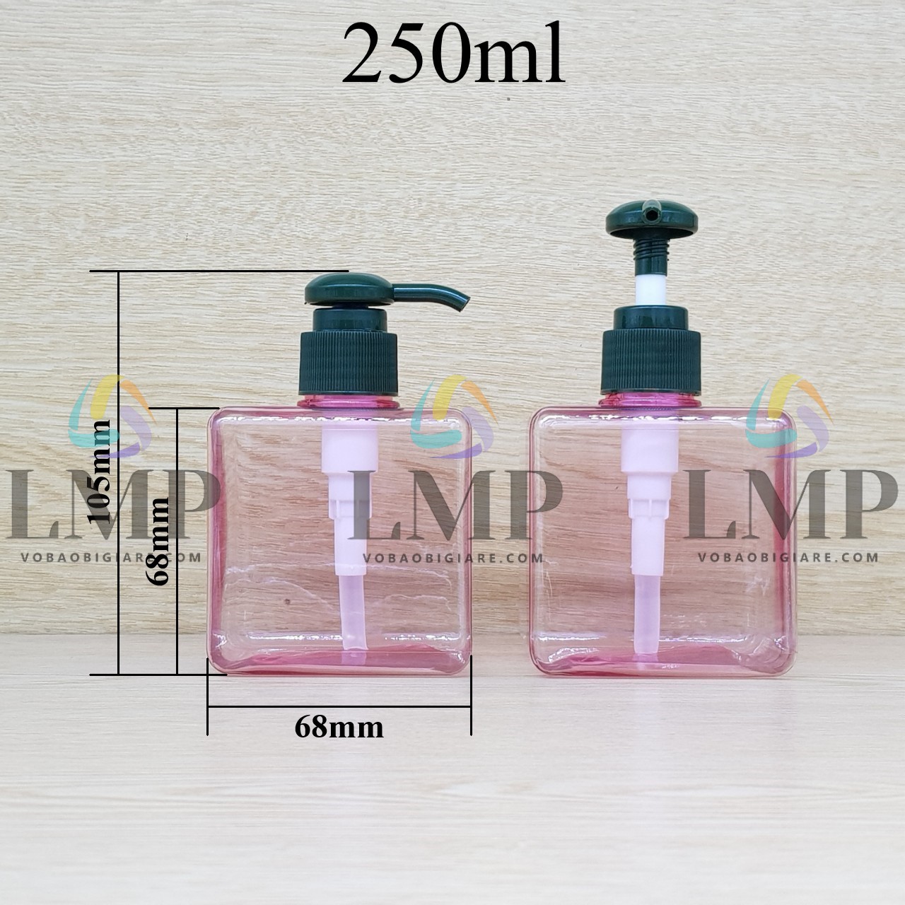 Chai lotion vuông vòi dài