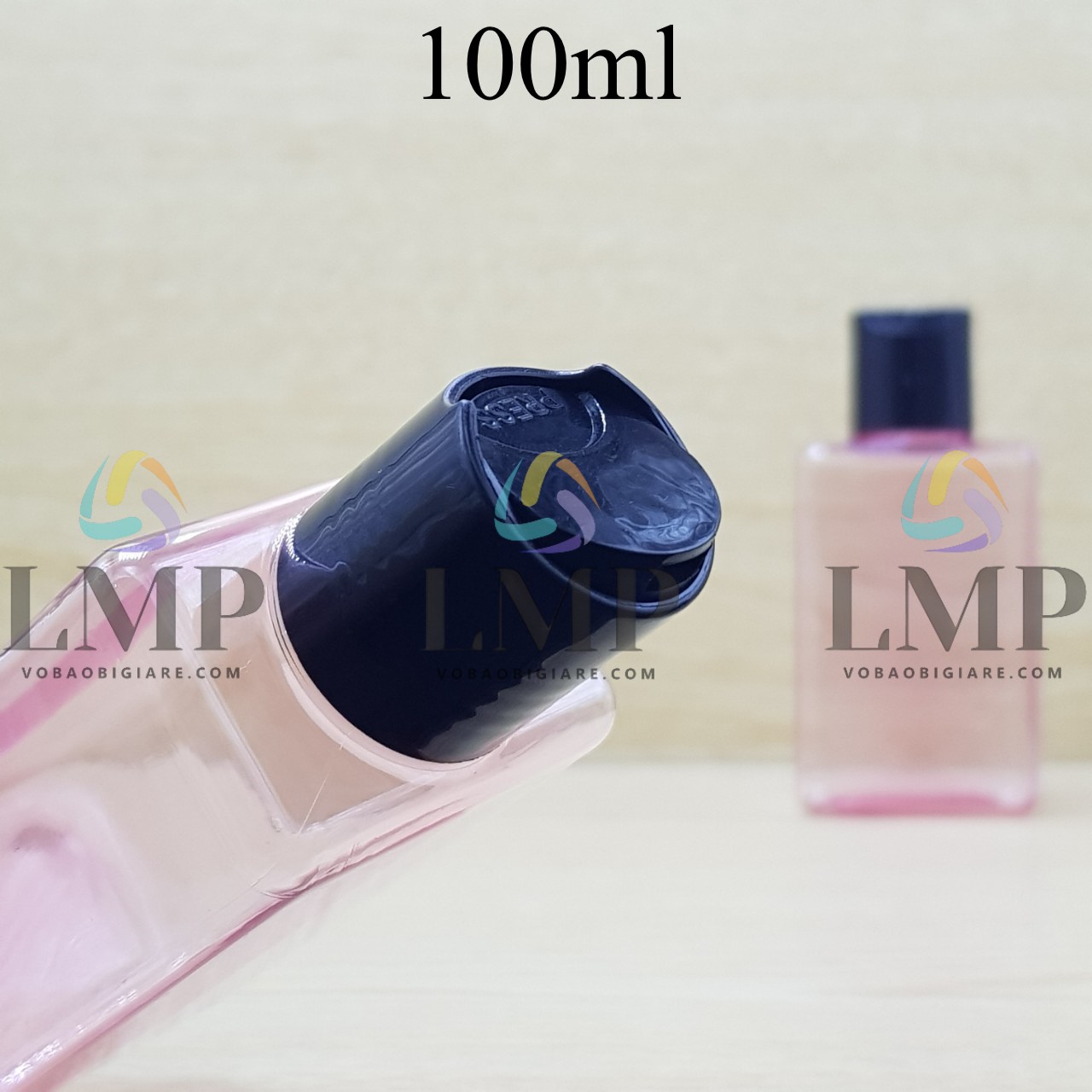 Chai lotion vuông nắp nhấn