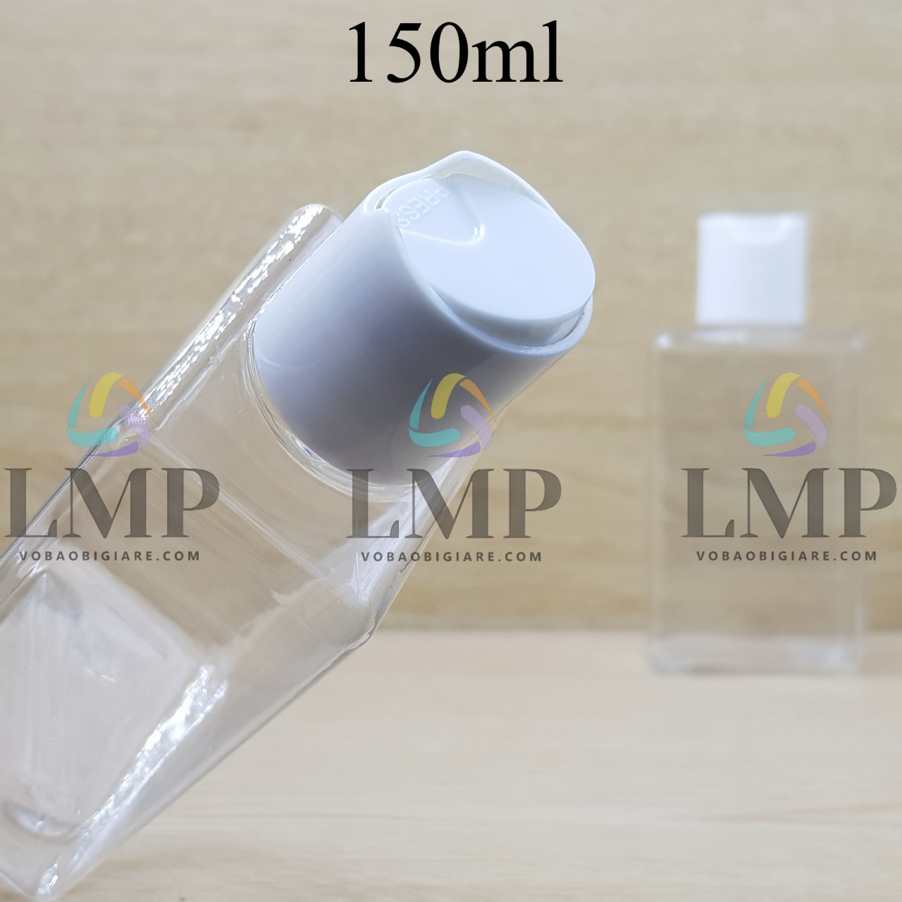 Chai lotion vuông nắp nhấn