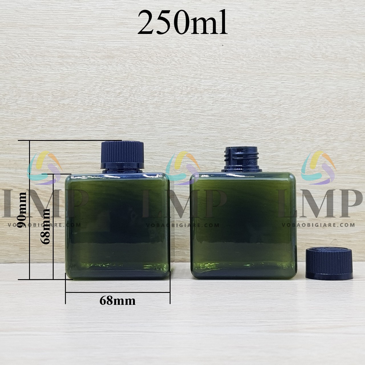 Chai lotion vuông nắp child resistant
