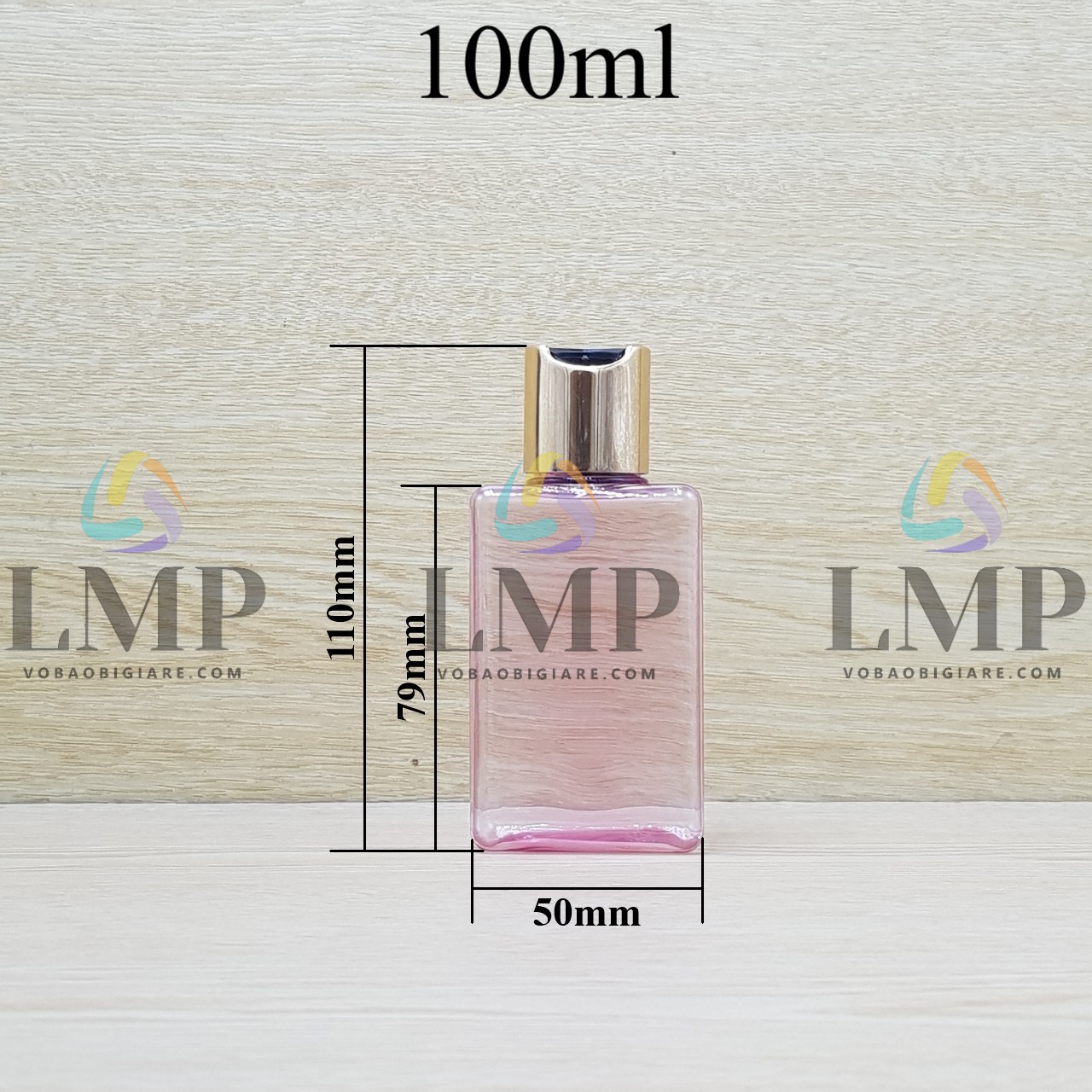 Chai lotion vuông nắp nhấn xi