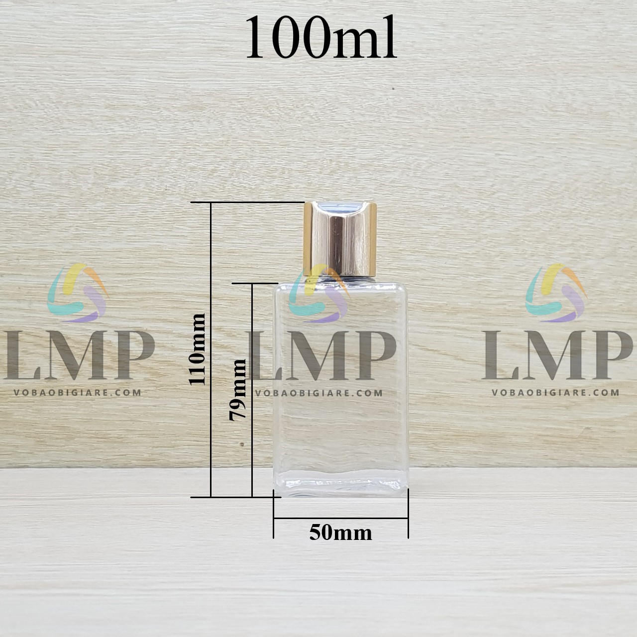 Chai lotion vuông nắp nhấn xi