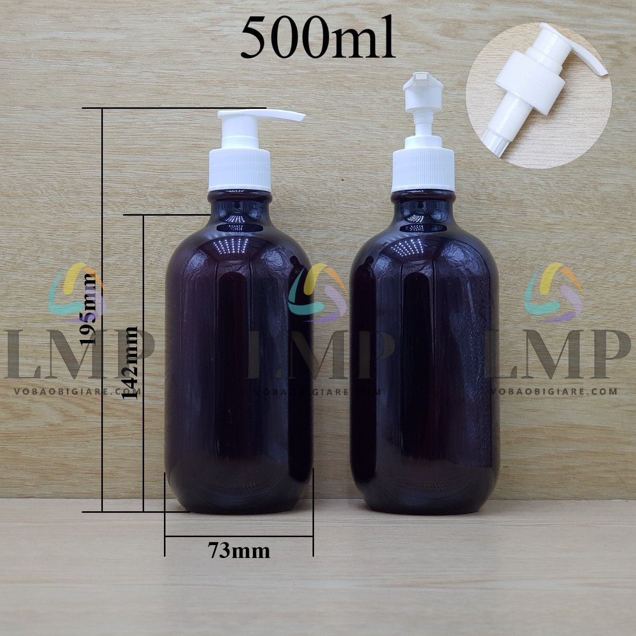 Chai PET 38g vòi van sọc 500ml