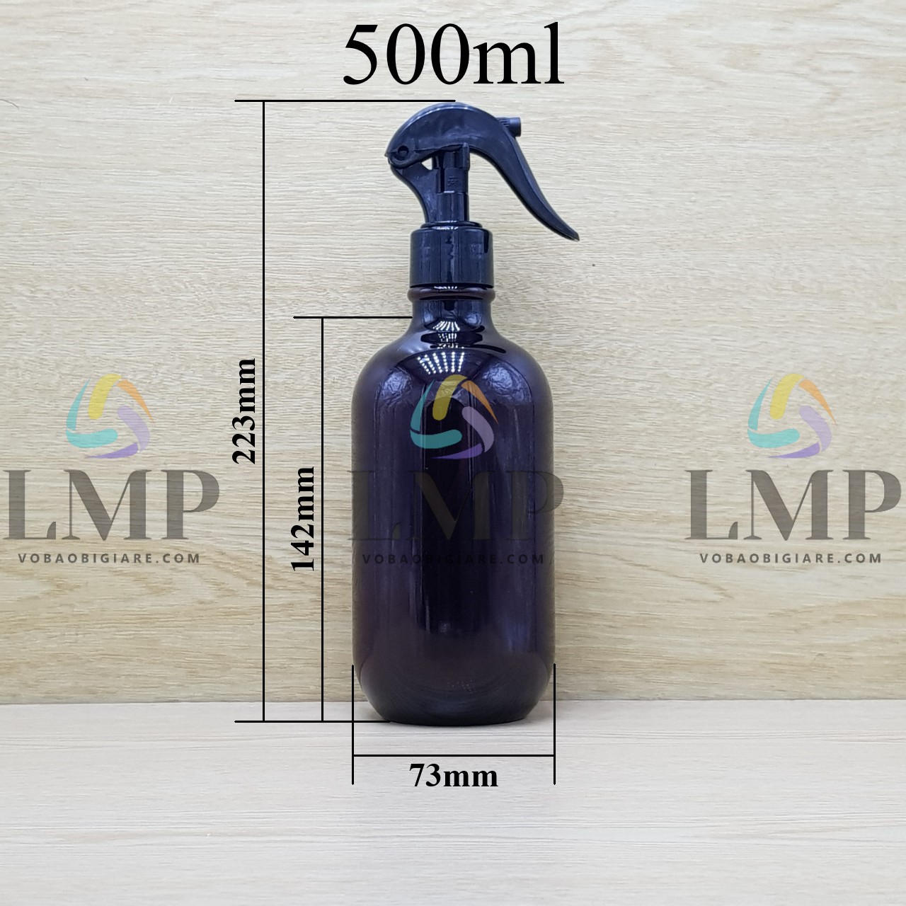 Chai PET 38g vòi xịt kiếng 500ml