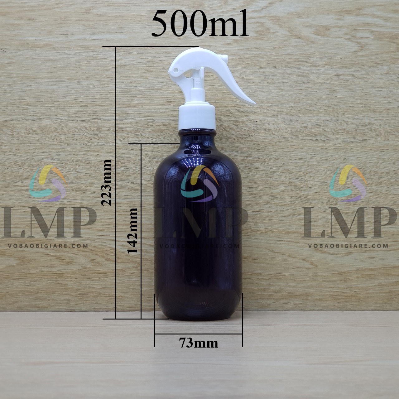 Chai PET 38g vòi xịt kiếng 500ml