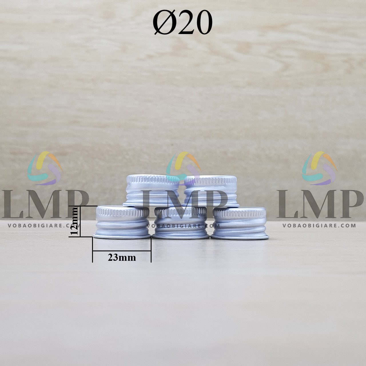 Nắp nhôm cuốn Ø20