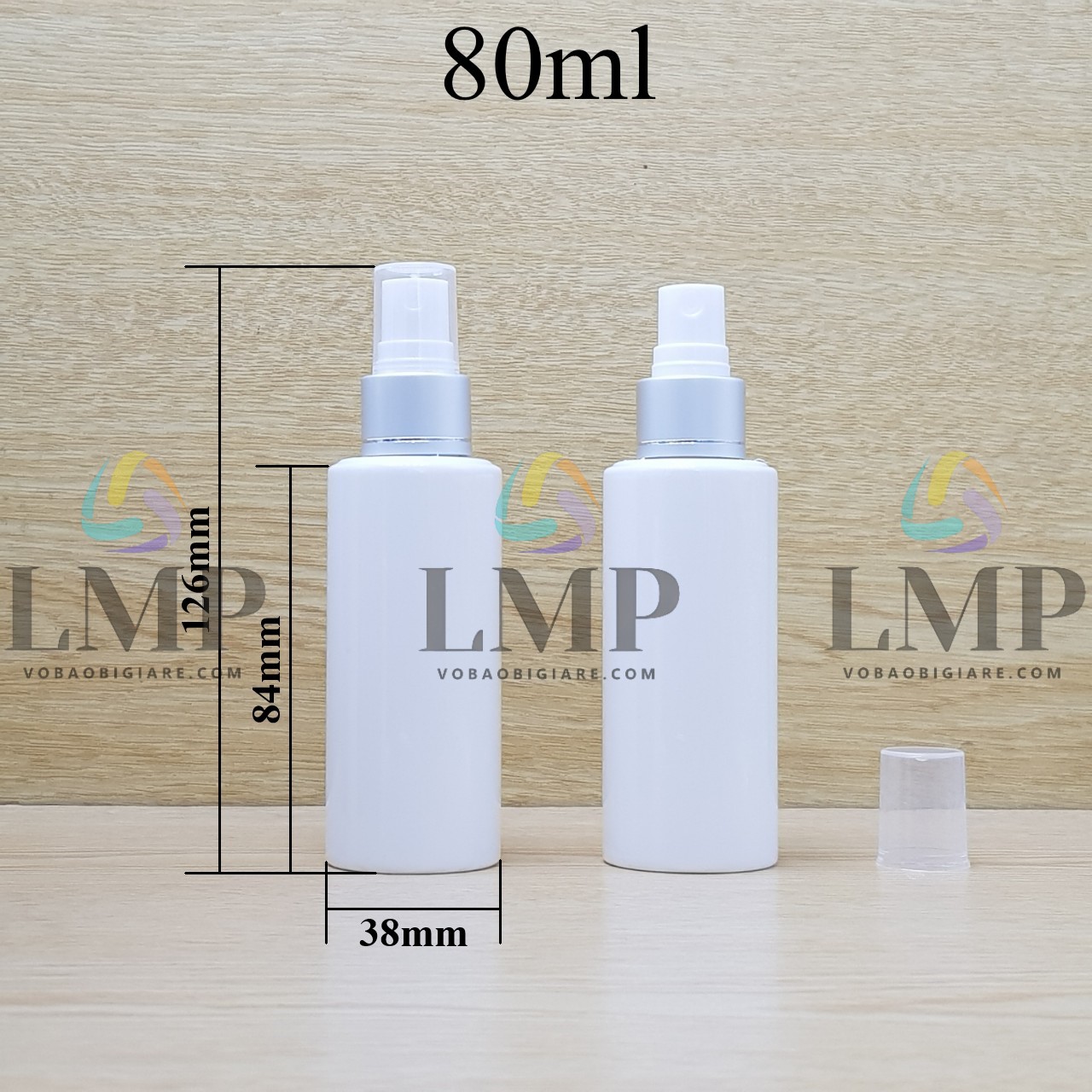 Chai PETG vai ngang đầu phun sương xi 1 viền