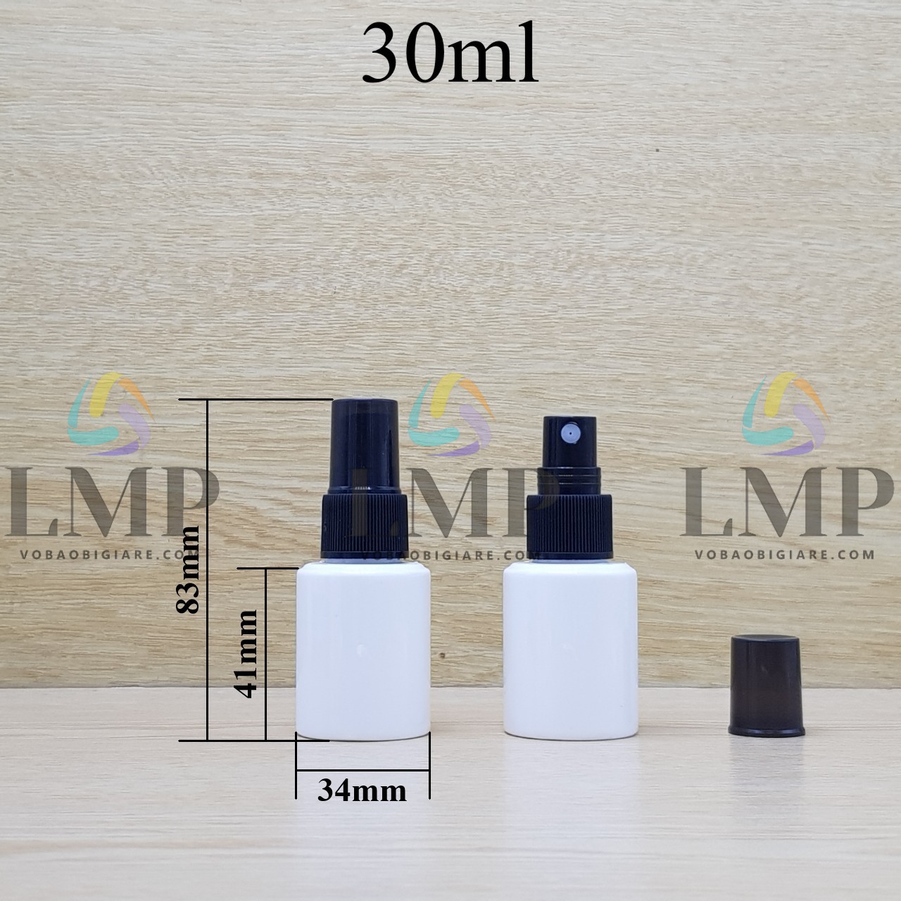 Chai PETG vai ngang đầu phun sương sọc