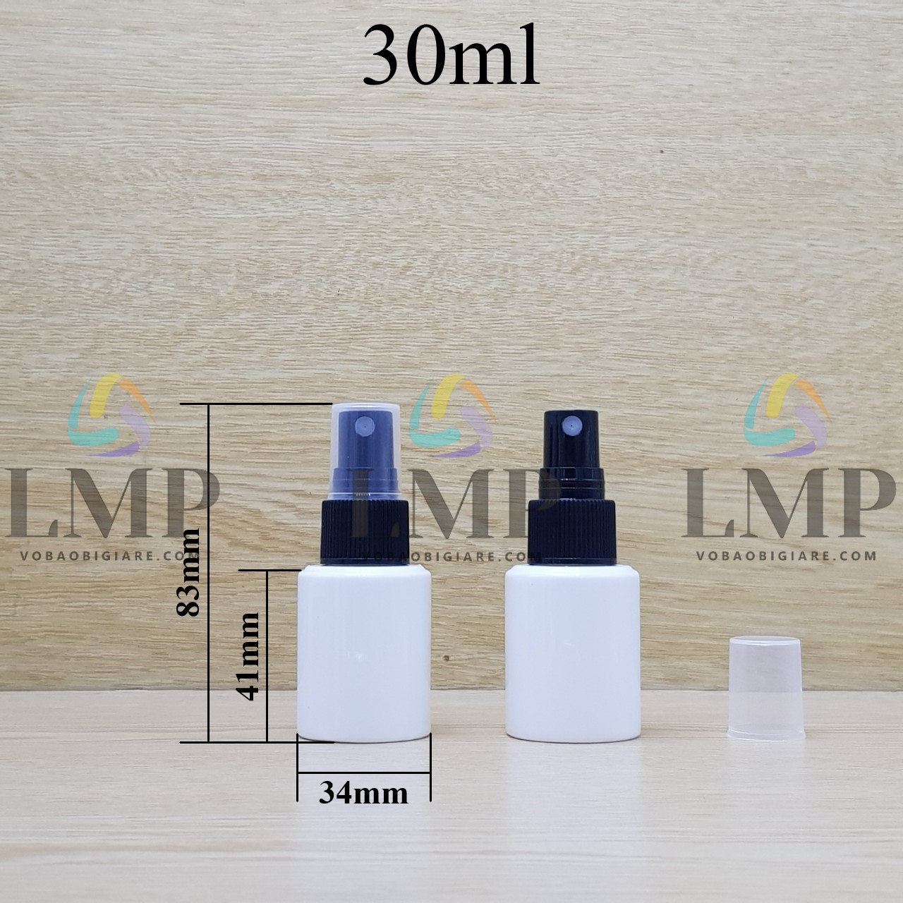 Chai PETG vai ngang đầu phun sương sọc