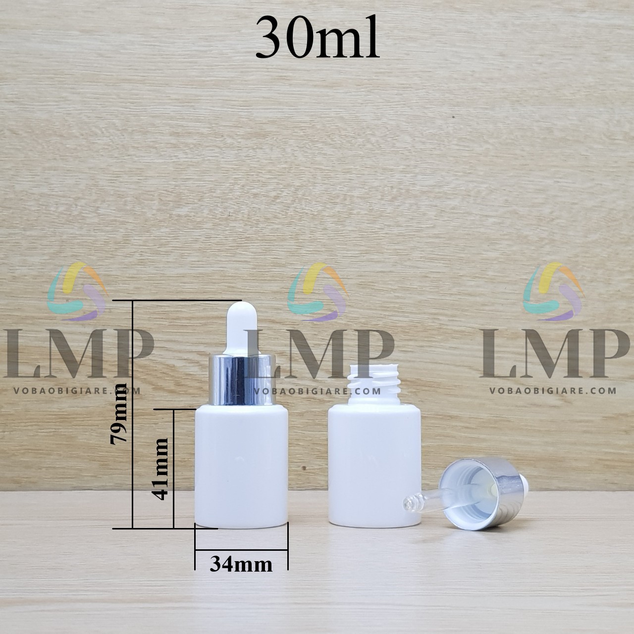Chai PETG vai ngang nắp bóp khoen nhôm