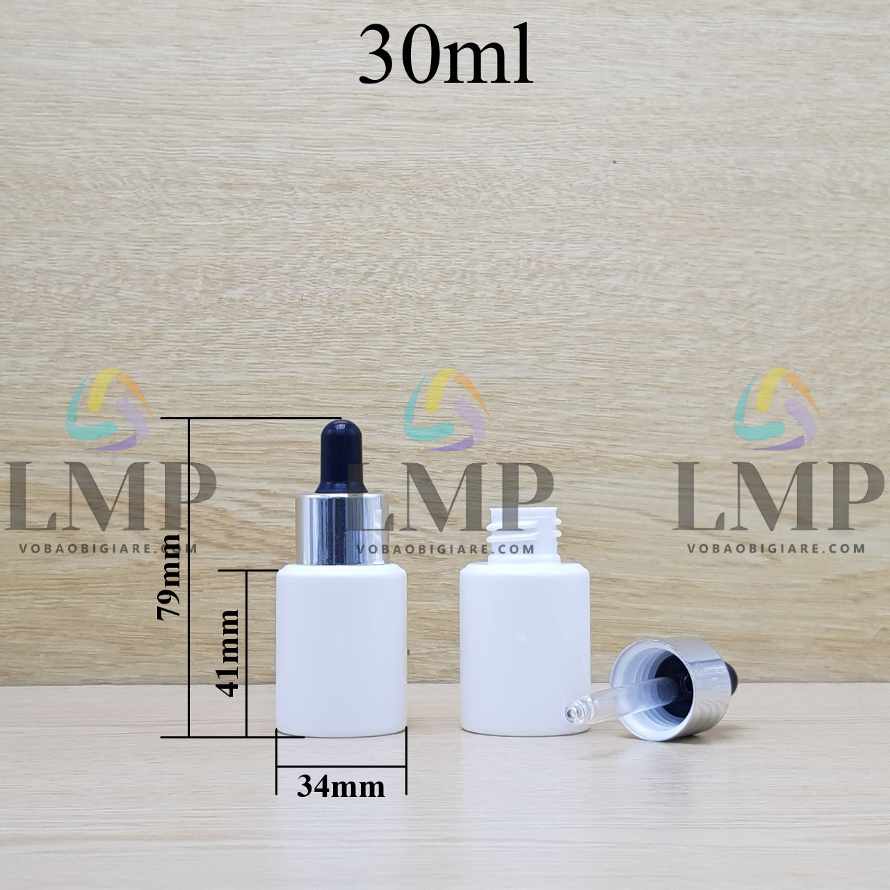 Chai PETG vai ngang nắp bóp khoen nhôm