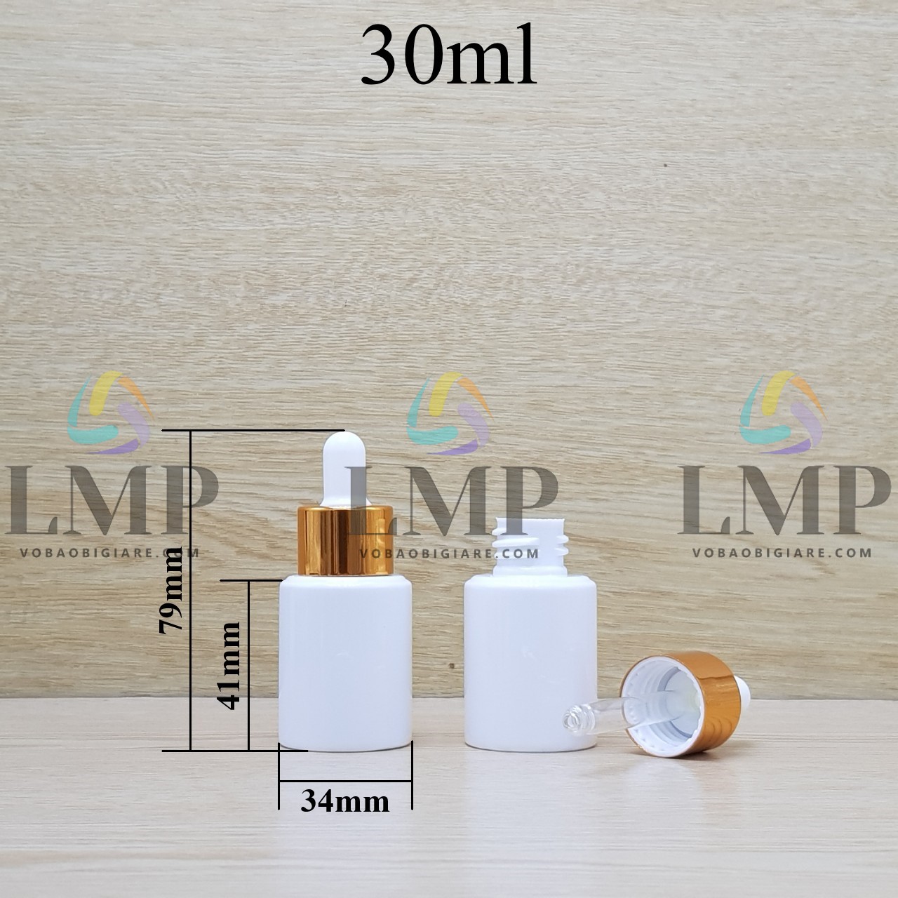 Chai PETG vai ngang nắp bóp khoen nhôm