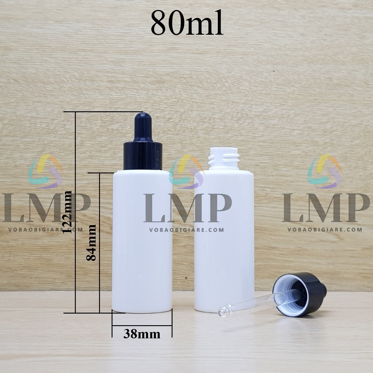 Chai PETG vai ngang nắp bóp khoen nhôm