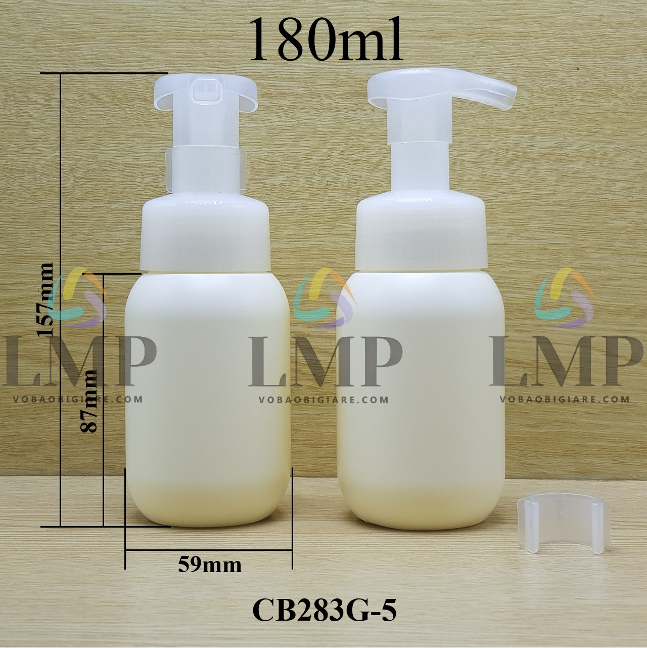Chai HDPE tạo bọt nắp có khóa
