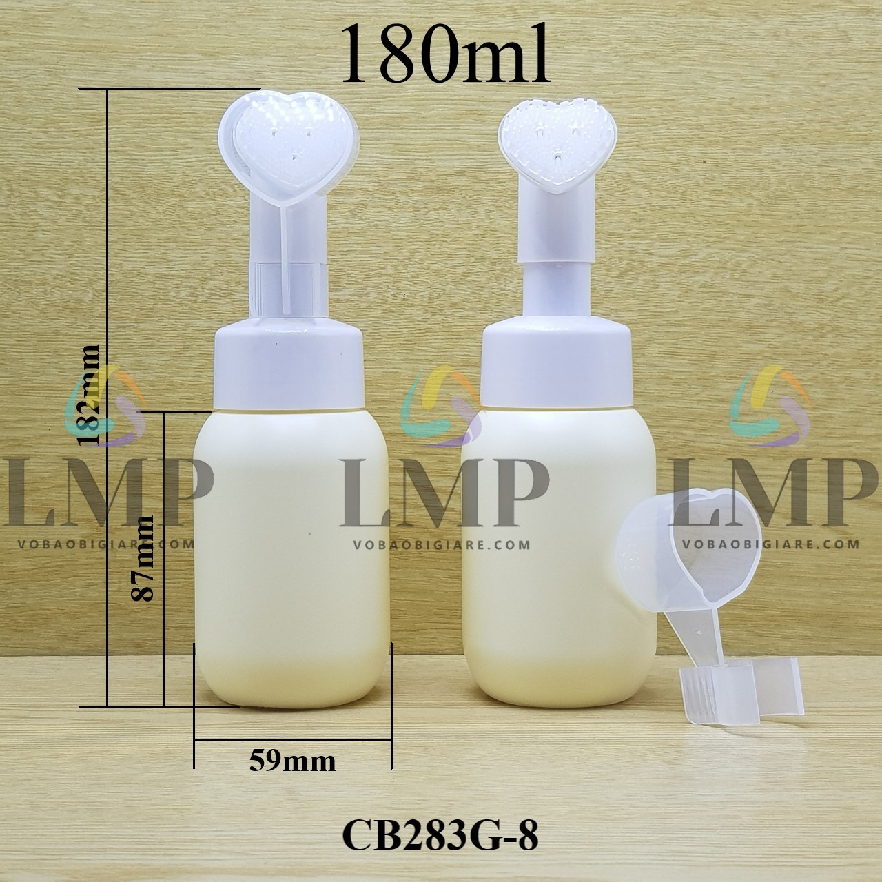 Chai HDPE tạo bọt đầu massage tim