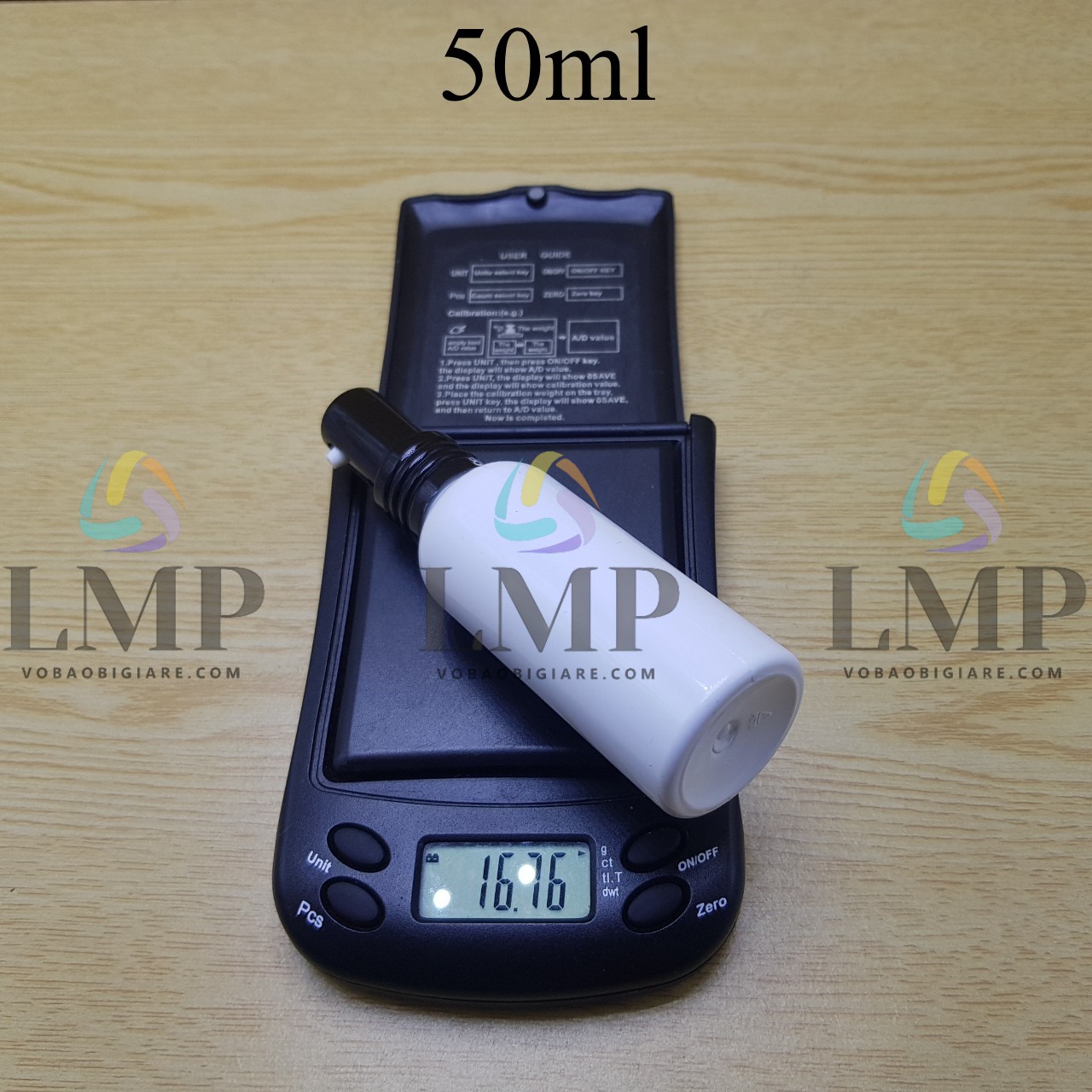 Chai vai tròn đầu nhôm giọt cao 50ml