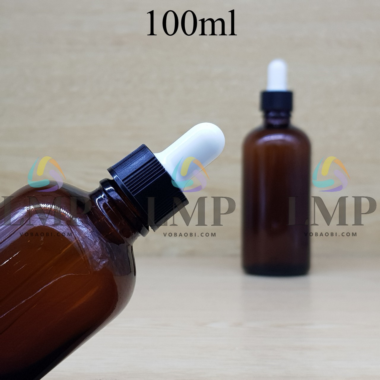 Chai tinh dầu nắp bóp khoen nhựa sọc 100ml
