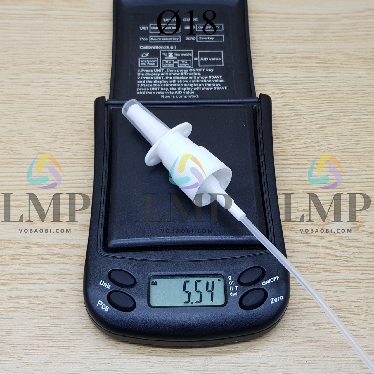 Đầu xịt mũi thẳng Ø18