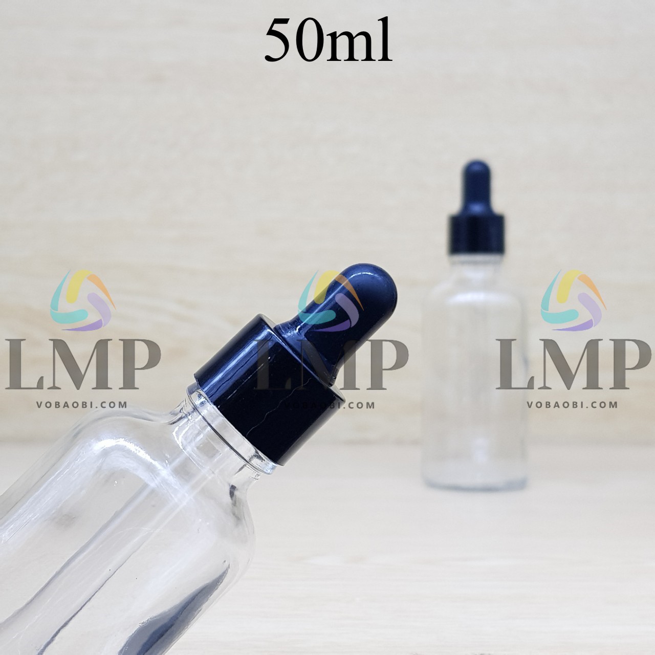 Chai tinh dầu nắp bóp khoen nhựa trơn 50ml