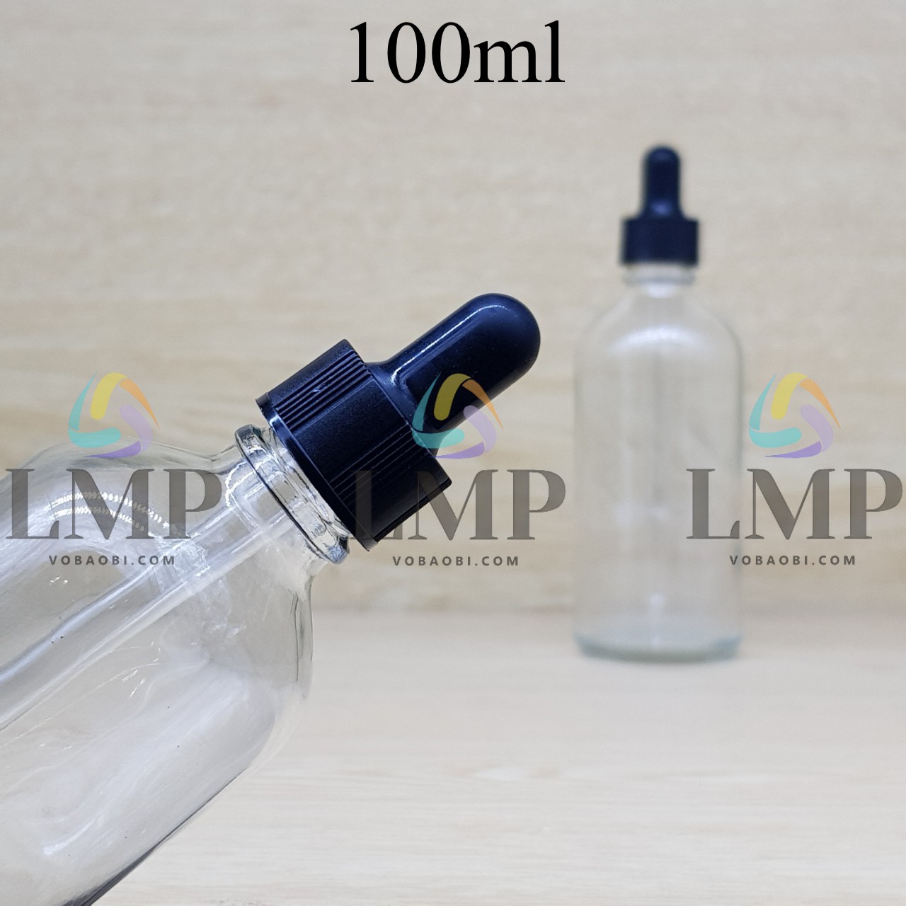 Chai tinh dầu nắp bóp khoen nhựa sọc 100ml